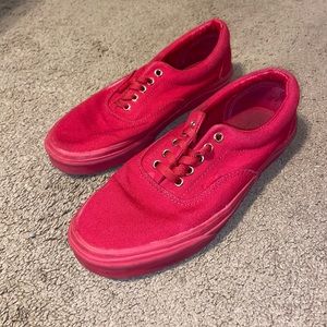 Red Vans Men Size 9